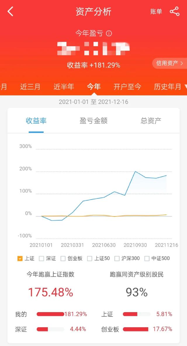 今年你的股票投资收益多少？